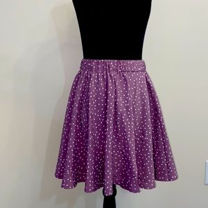 Shein skirt, eggplant and white, elastic waist, size small.